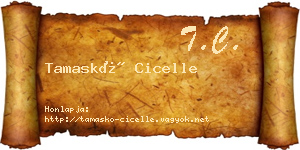 Tamaskó Cicelle névjegykártya